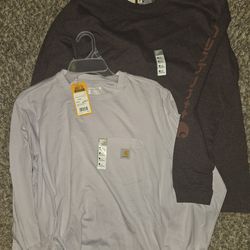 Women’s szM Long Sleeve Carhartt Shirt loose fit ((new)) $15 each
