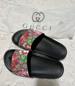 BLOOMS SUPREME FLORAL SLIDE SANDAL Size 7
