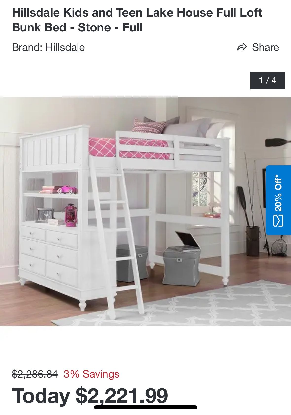 Hillsdale Full Size Bunk Bed