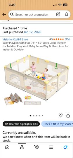 Baby playpen with mat