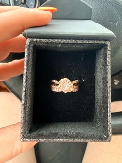 14K rose gold diamond ring