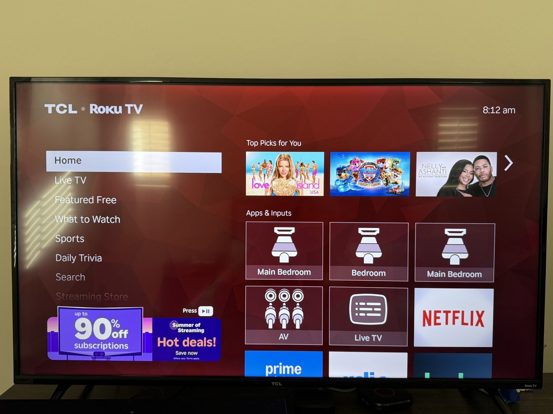TCL 55” Roku Smart TV
