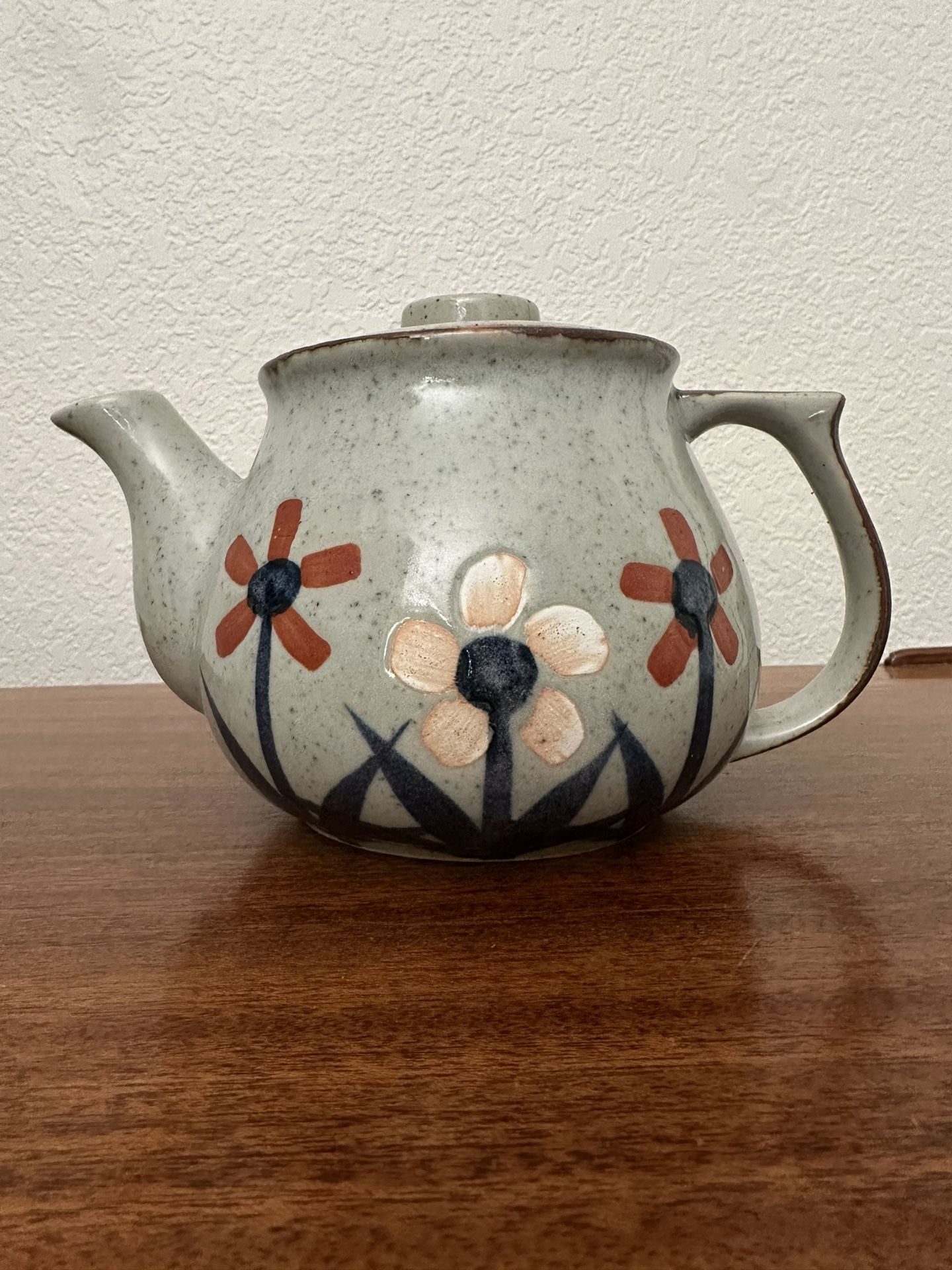 Vintage Boho MCM Jungalow Hand Painted Tea Pot