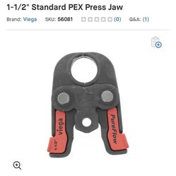 Ridgid Viega PureFlow 56081 1-1/2" Standard PEX Press Jaw