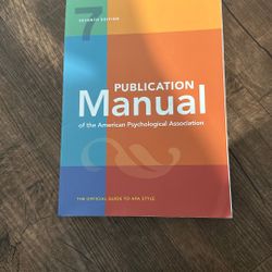 Publication Manual Of The American Psychological Association