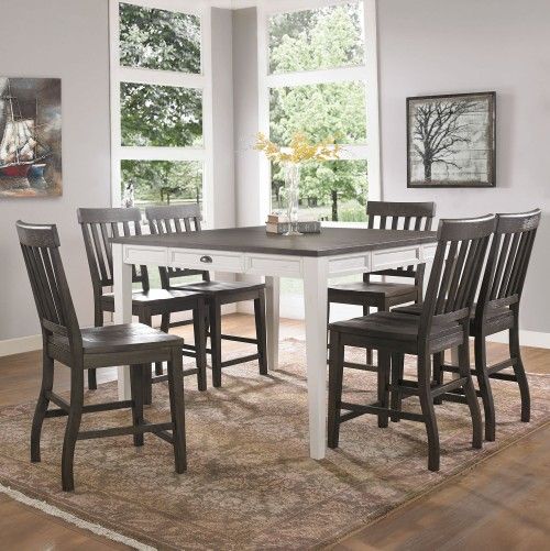7PCS Diningroom Furniture Dining Table Sets Only $49 Down No Credit Needed
