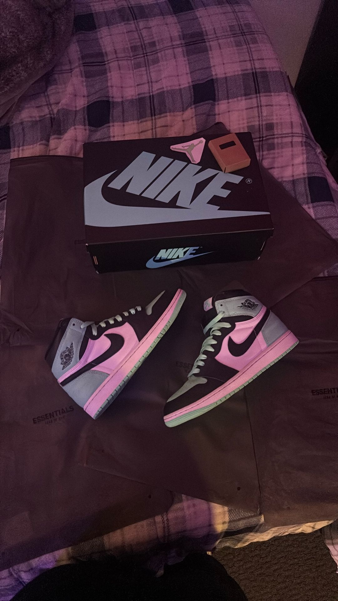 Green Glow High Top Air Jordan’s %100 Authentic