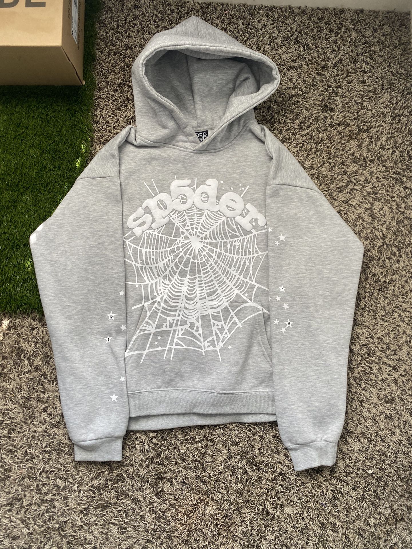 Sp5der OG Web Hoodie Grey