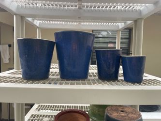 4 pc ceramic planter set