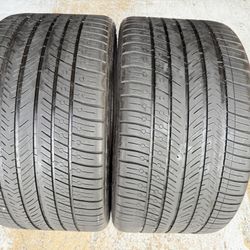 Two Premium Tires 295/30/20 Michelin Pilot Sport All Season With 70% Left Mint Pair 