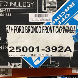 King Shocks 2.5 Front Coilover With Adjusters - Ford Bronco 21+