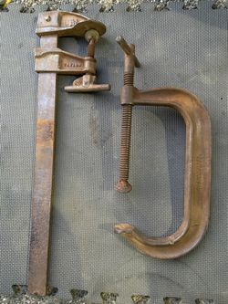 Huge Vintage Taylor Clamp No. 20B And Williams No. 403 Deep Throat Clamp