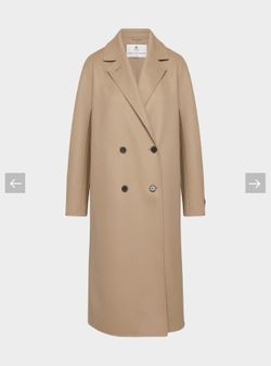 Aritzia Babaton Slouch Double Faced Wool Coat Bronze Camel