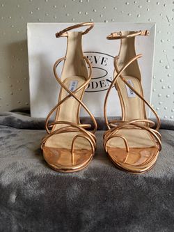 Steve Madden Rose Gold Strappy Heeled Sandals