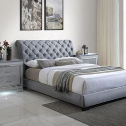 Gray Queen Bed Frame 🇺🇸Memorial Day Sale🇺🇸