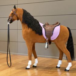 18” Doll Sized Horse and Accessories 