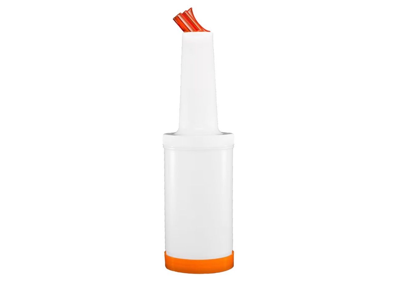 1 qt. Plastic Bar Pour Bottle w/Orange Spout