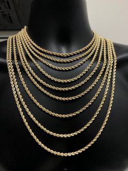 4MM 10K Semi Solid Rope Chain RC-003