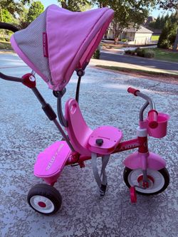 Radio Flyer Pink Toddler Tricycle with Canopy