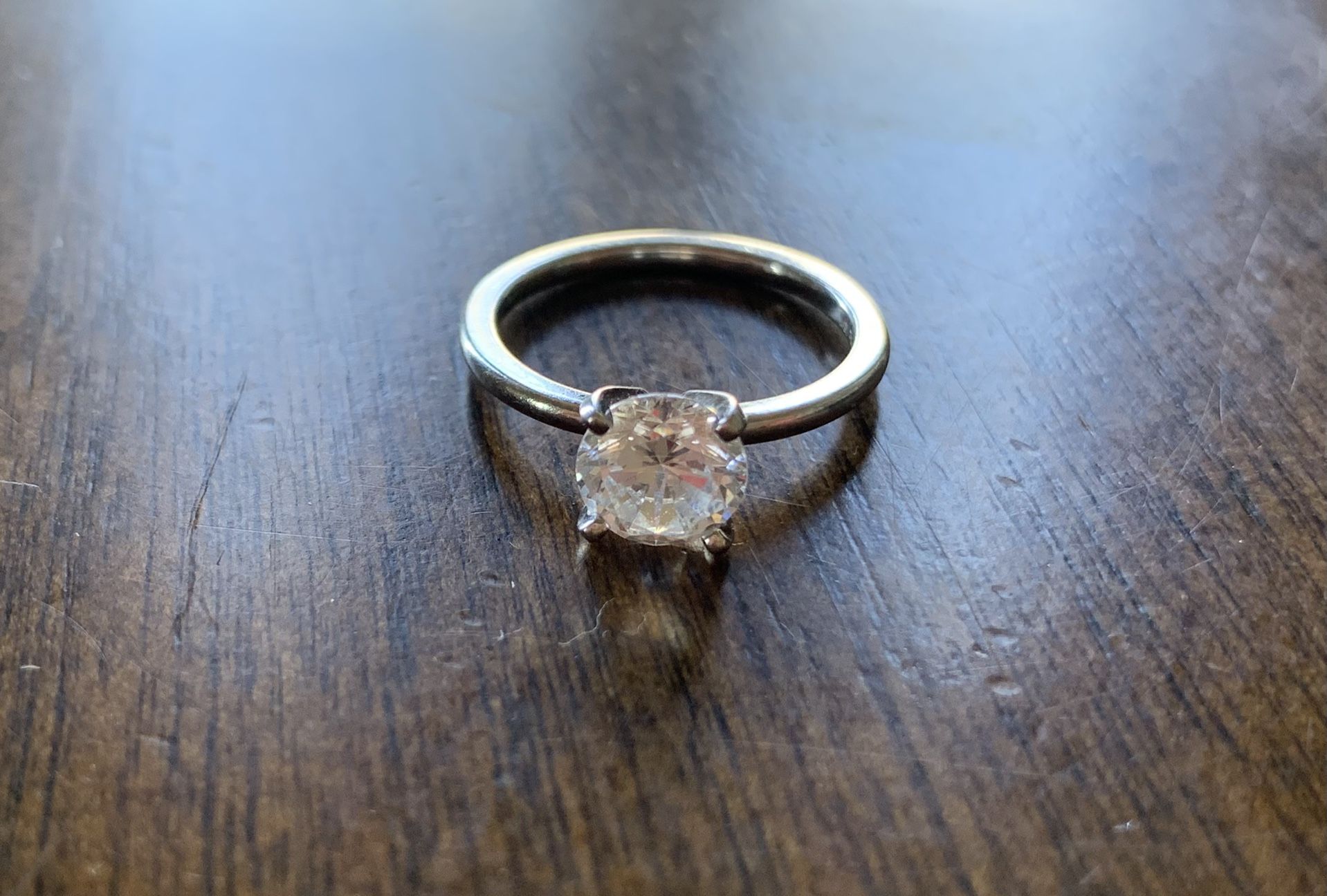 Four Prong Petite Comfort Fit Engagement Ring