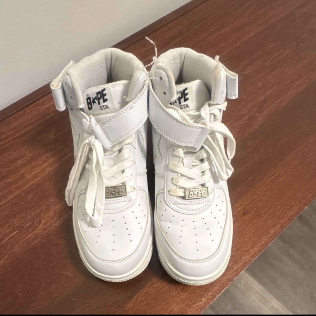 BAPE STA White High Top Sz 10.5