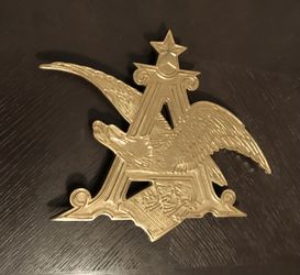 Anheuser Busch Budweiser. A & Eagle  Solid brass