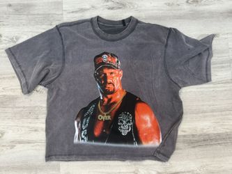 WWE Stone Cold Steve Austin Distressed Cropped Tee