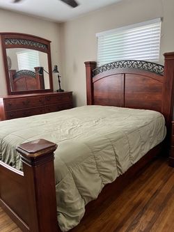 Bedroom Set- Dark Wood