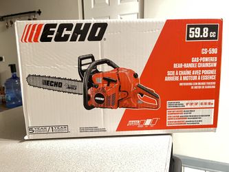 Echo New CS-590 Gas Power Rear-handle Chainsaw Never Used 