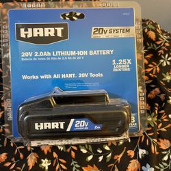 HART 20-Volt Lithium-Ion 2.0Ah Battery ( Brand New ) 
