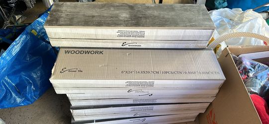 esmer tile woodwork porcelain 6”x24” 10 pieces 9.50 sf in color Salem