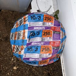 wire 10/3 x 250 ft. Solid CU MC (Metal Clad) Armorlite Cable
