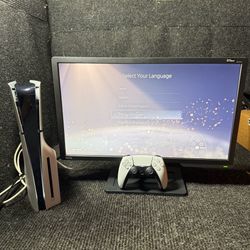 Ps5 Slim Disc 1TB Console with Controller and Cables