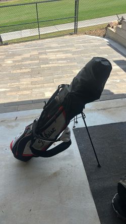 Full set of golf clubs and bag