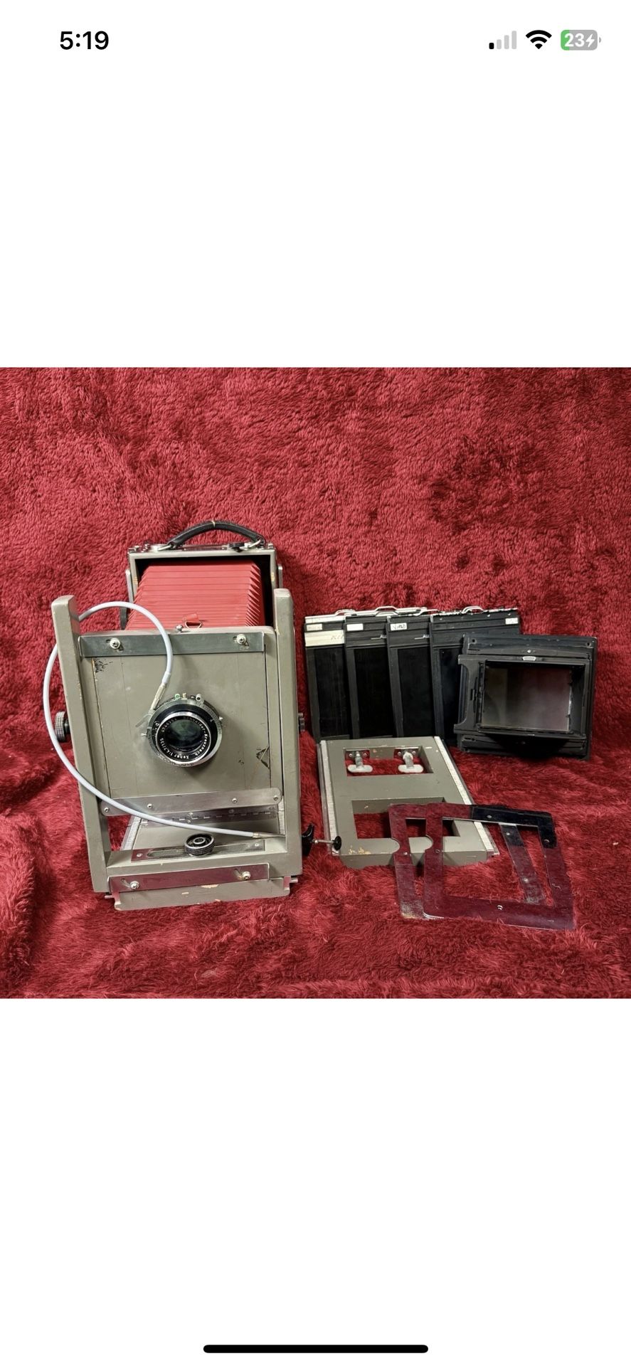 Vintage Burke & James (B&J) 4x5 Large Format Camera w/ Xanar f4.7 135mm & Acces!