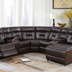 Brand New Manual Reclining Corner Sectional