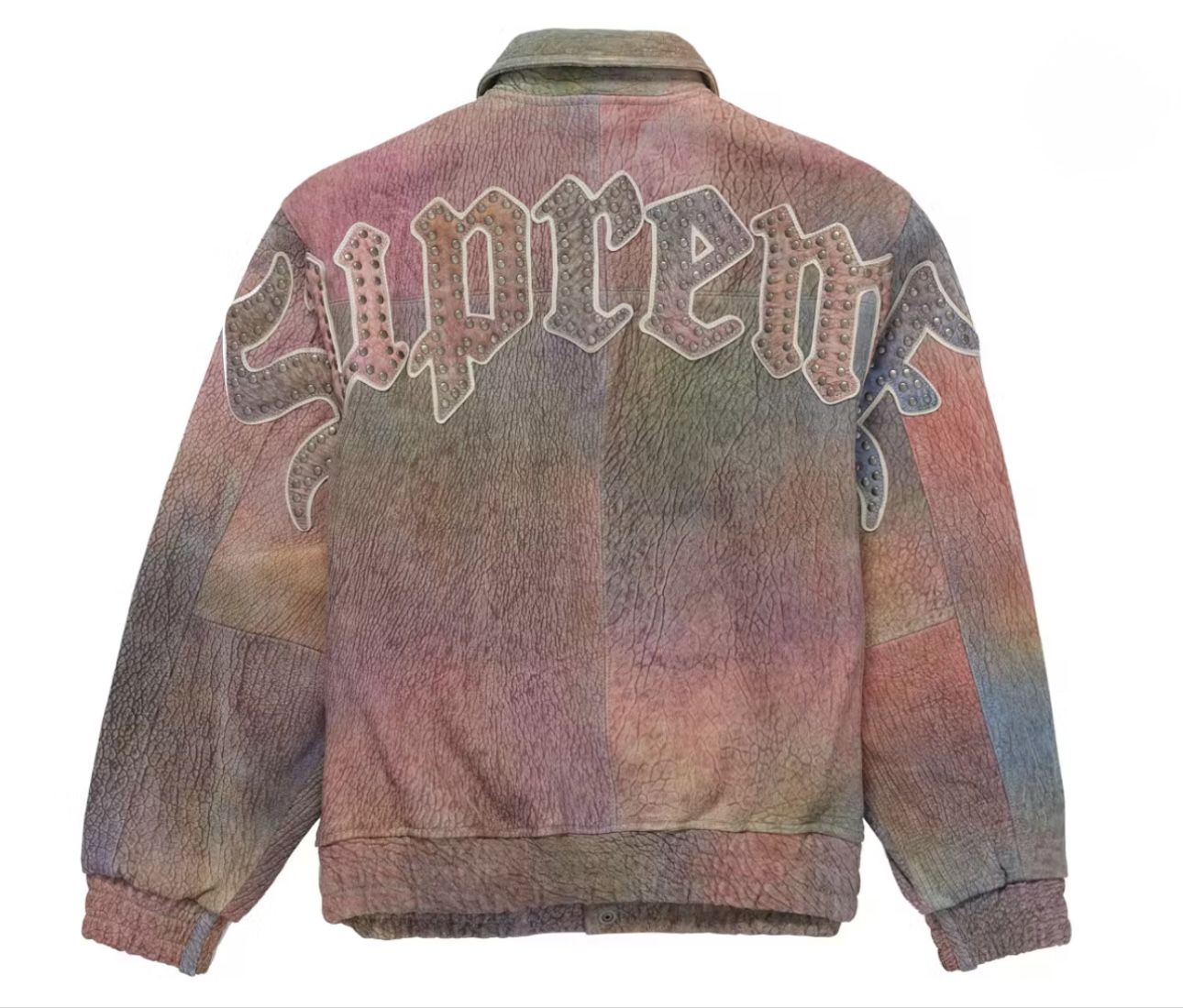 Supreme Pebbled Leather Varsity Jacket