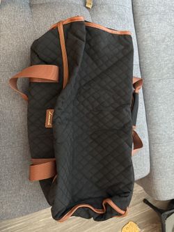 LOVEVOOK Quilted Weekender Duffel Bag - Brand New (Black/Brown)