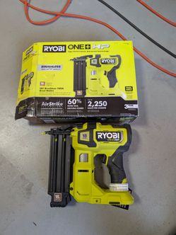 RYOBI ONE+ HP 18V 18-Gauge Brushless AirStrike Brad Nailer – New