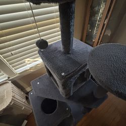 Dark Blue Cat Tree