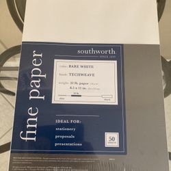 Southworth Bare White Techweave 32lb Fine Paper - 50 Sheets
