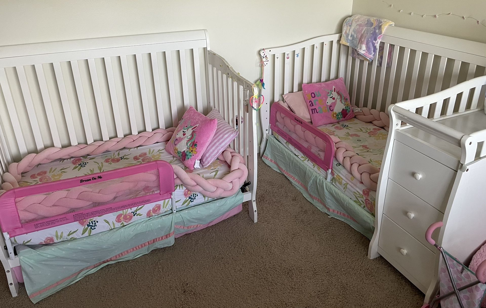 REDUCED! Two Cribs/toddler Beds W/ Like New Mattress for Sale in Fort