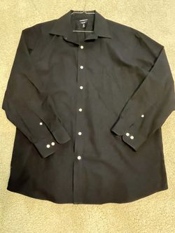 Mens long Sleeve Black Dress Shirt