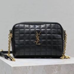 ***Black Lamb Leather YSL Crossbody Bag