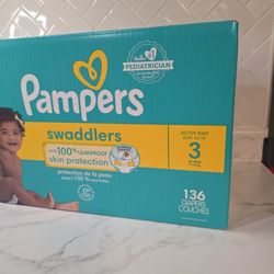 It's new size 3 and has 136 diapers.