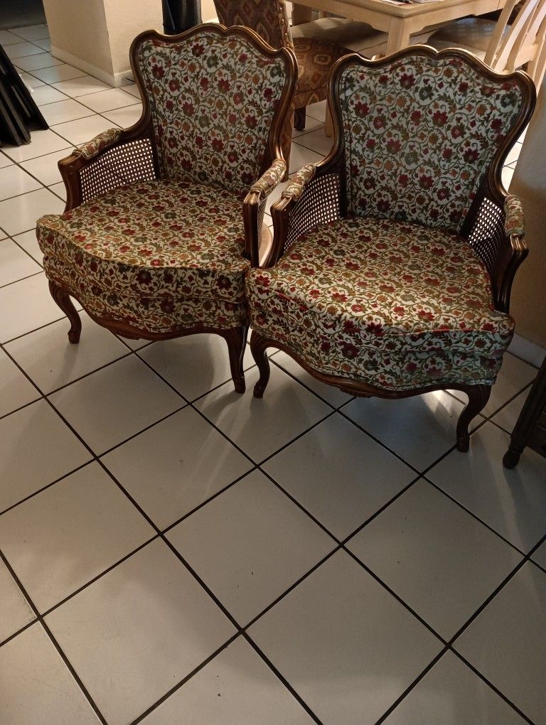 2 vintage floral chair $60 for both