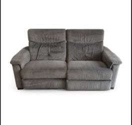 Natuzzi Power Reclining Fabric Loveseat | Dual Electric Recliners