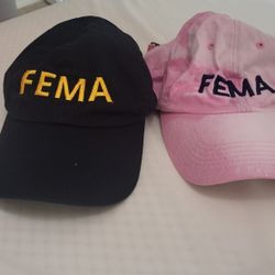 Two FEMA Hats 