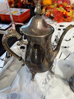 Vintage Silver-Plated Footed Teapot