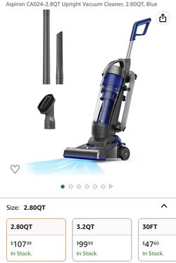 NEW-CA024-2.8QT Upright Vacuum Cleaner, Blue